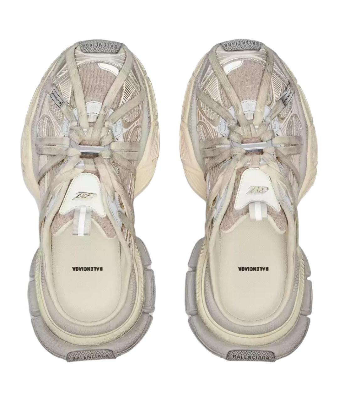 BALENCIAGA Бежевые низкие кроссовки / кеды, фото 3