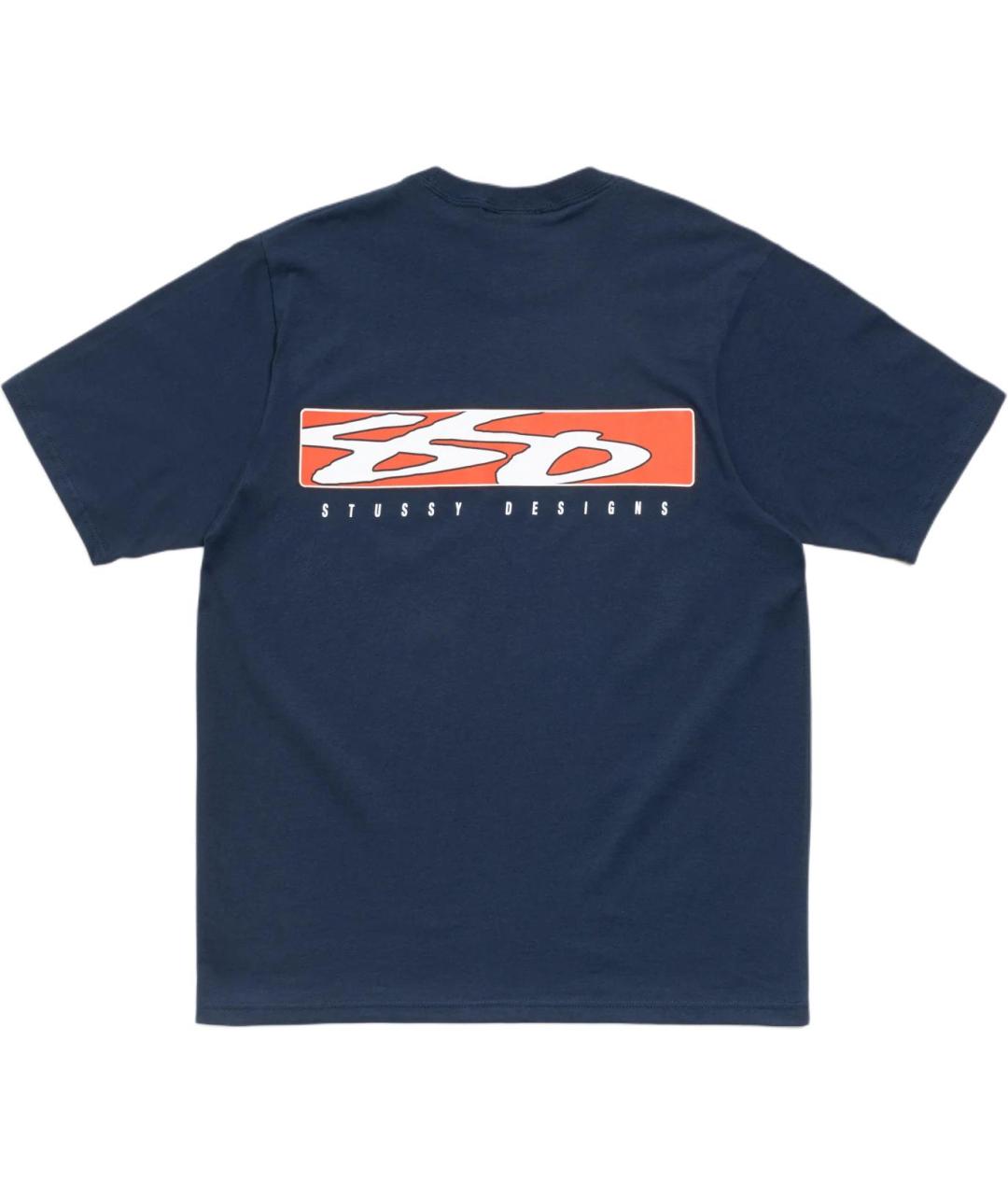 STUSSY Темно-синяя футболка, фото 2