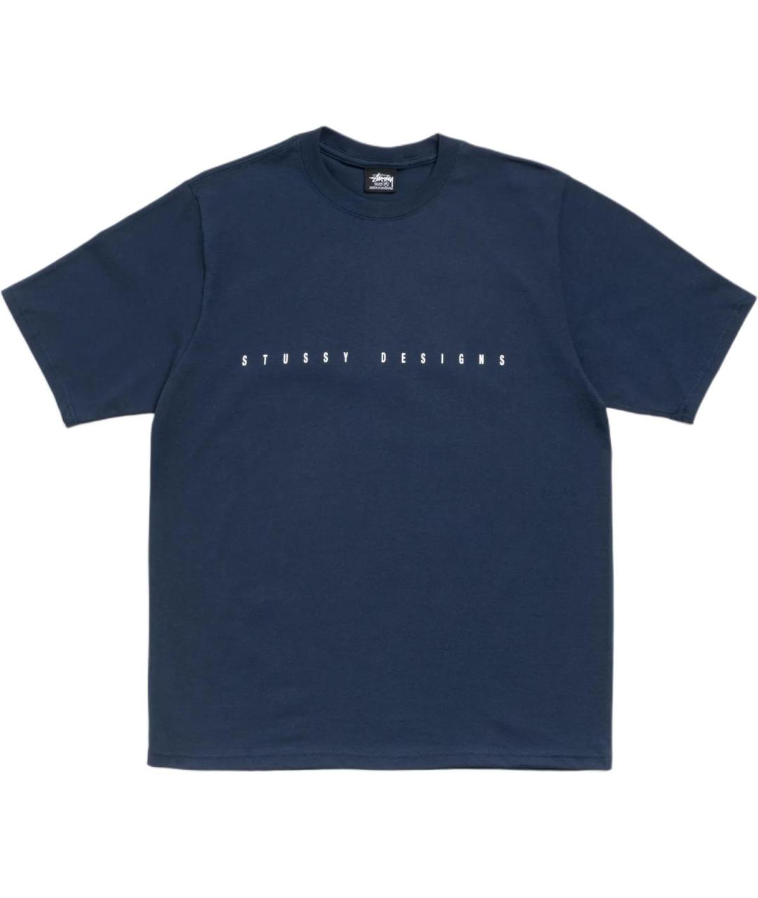 STUSSY Темно-синяя футболка, фото 1