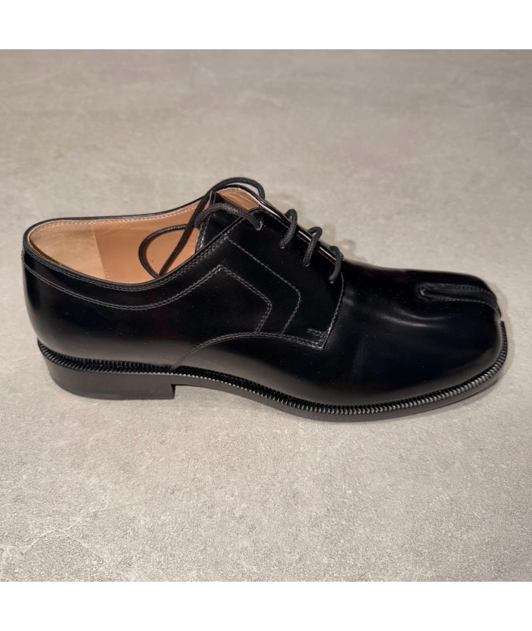 MAISON MARGIELA Черные кожаные туфли, фото 7