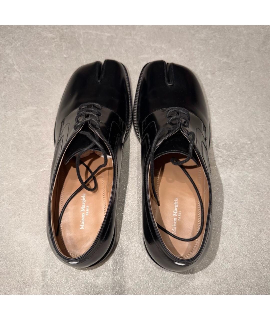 MAISON MARGIELA Черные кожаные туфли, фото 3