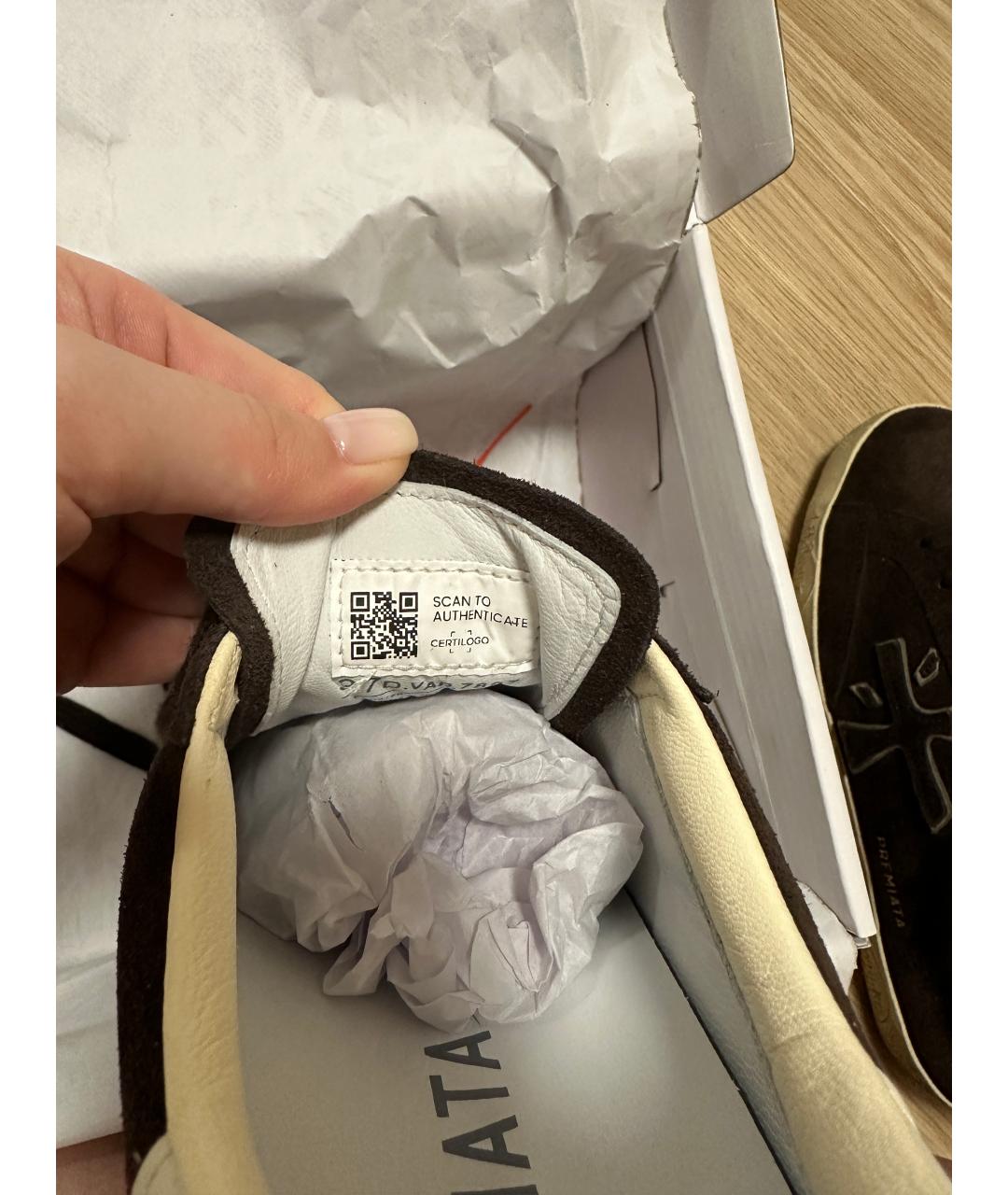 PREMIATA Коричневые кожаные кеды, фото 5