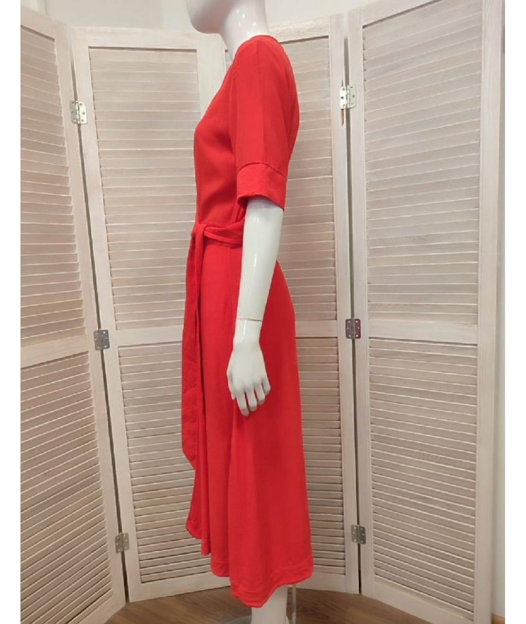 ARKET Красное вискозное повседневное платье, фото 3