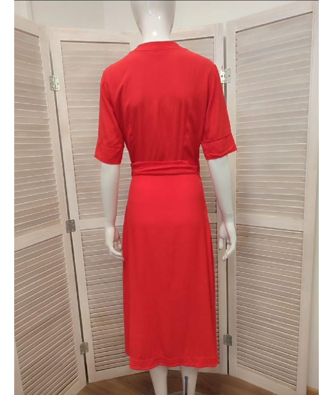 ARKET Красное вискозное повседневное платье, фото 2