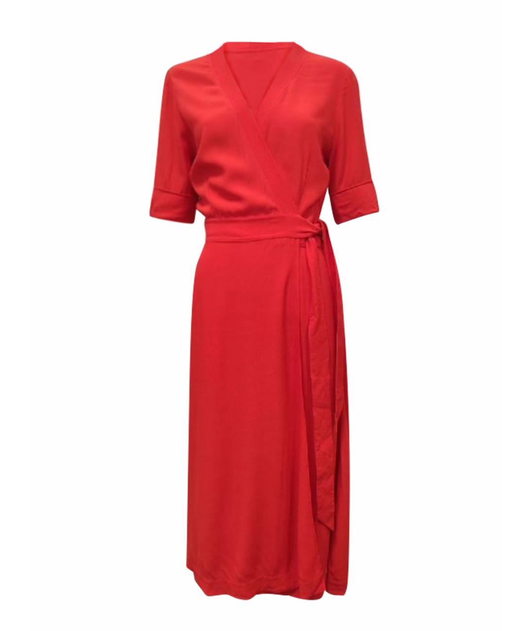 ARKET Красное вискозное повседневное платье, фото 1
