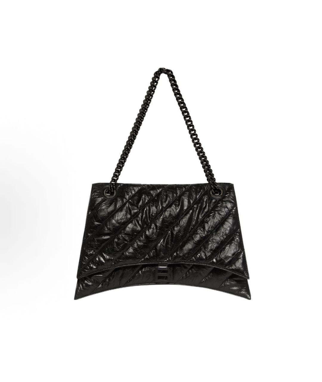 BALENCIAGA Черная кожаная сумка через плечо, фото 4