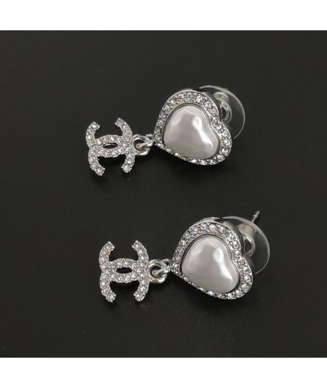 CHANEL Серебряные серьги, фото 3