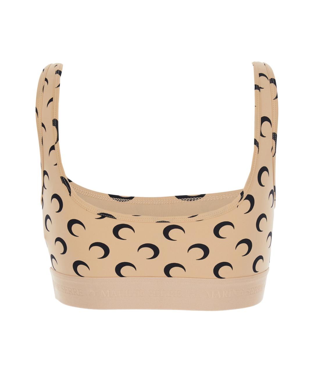 MARINE SERRE Бежевая полиамидовая майка, фото 1