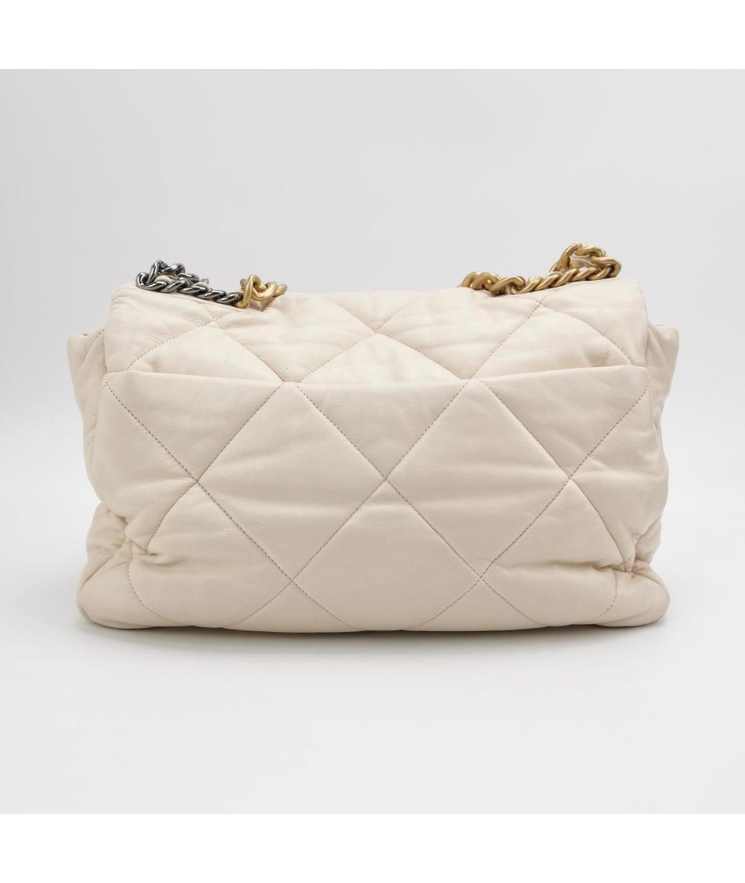 CHANEL Бежевая кожаная сумка через плечо, фото 3