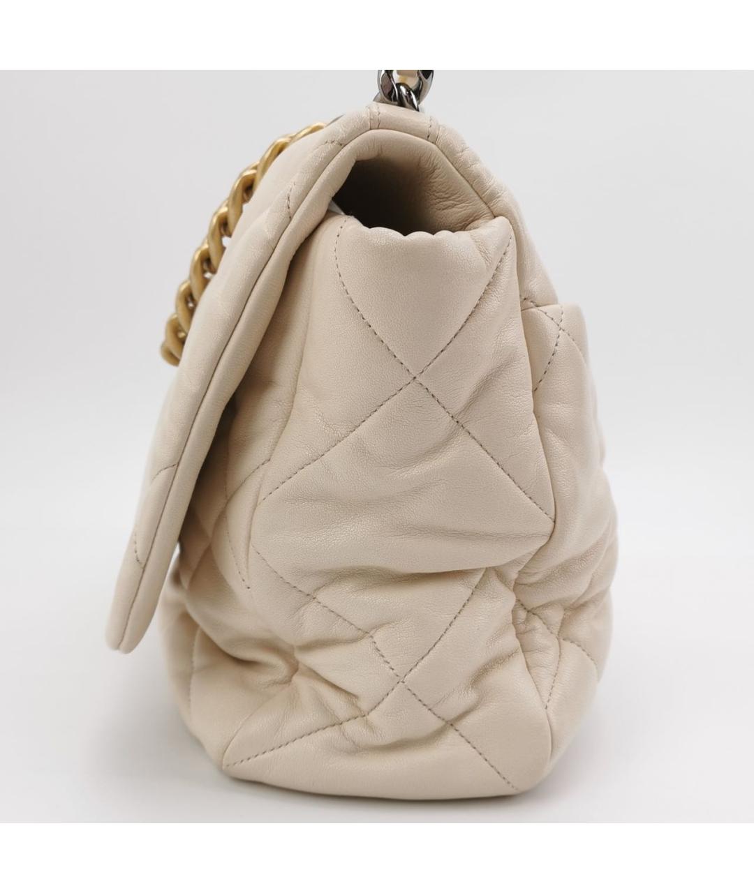 CHANEL Бежевая кожаная сумка через плечо, фото 2