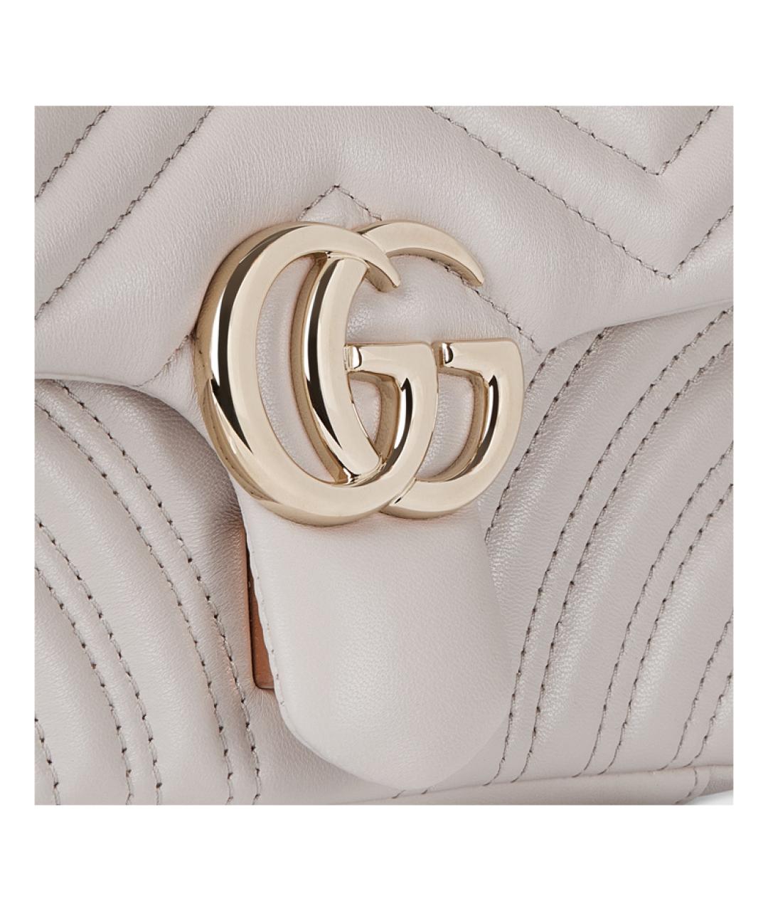 GUCCI Серая кожаная сумка через плечо, фото 5