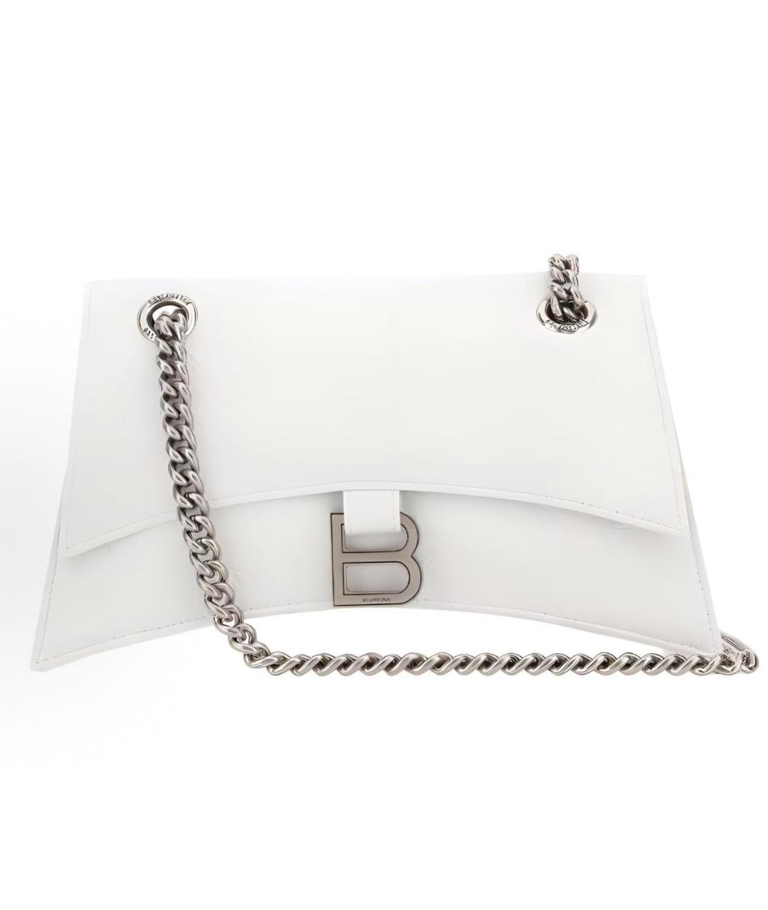 BALENCIAGA Белая кожаная сумка через плечо, фото 4