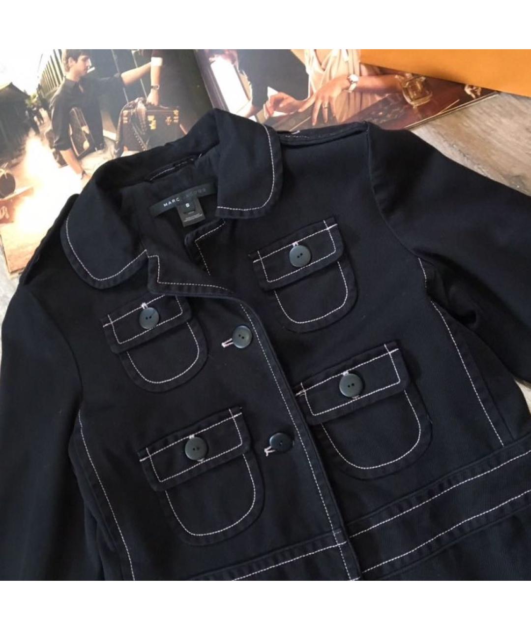 MARC JACOBS Черный хлопковый тренч/плащ, фото 3