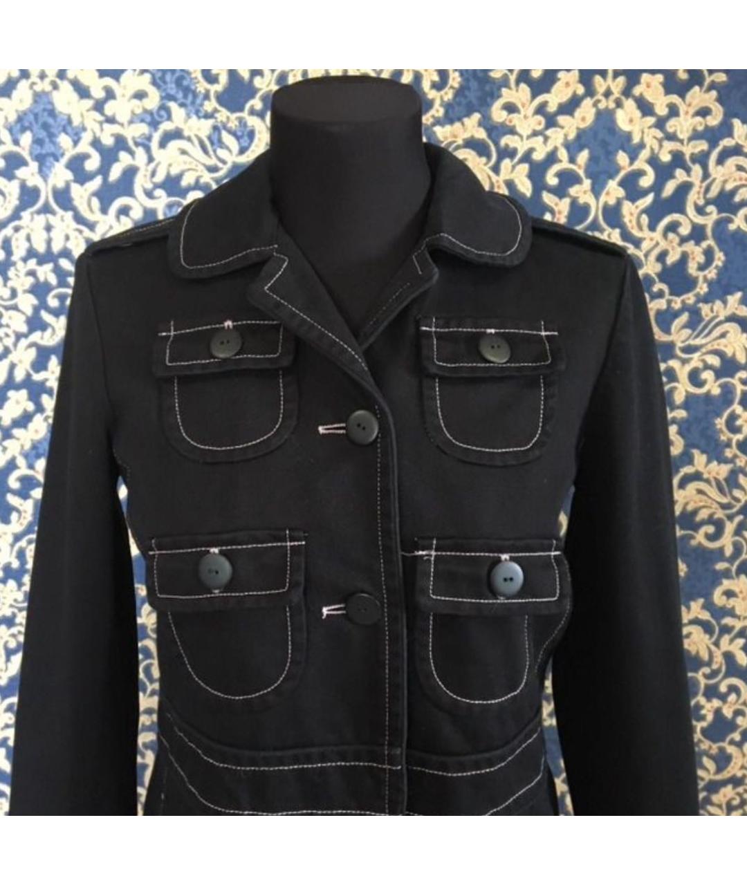 MARC JACOBS Черный хлопковый тренч/плащ, фото 4