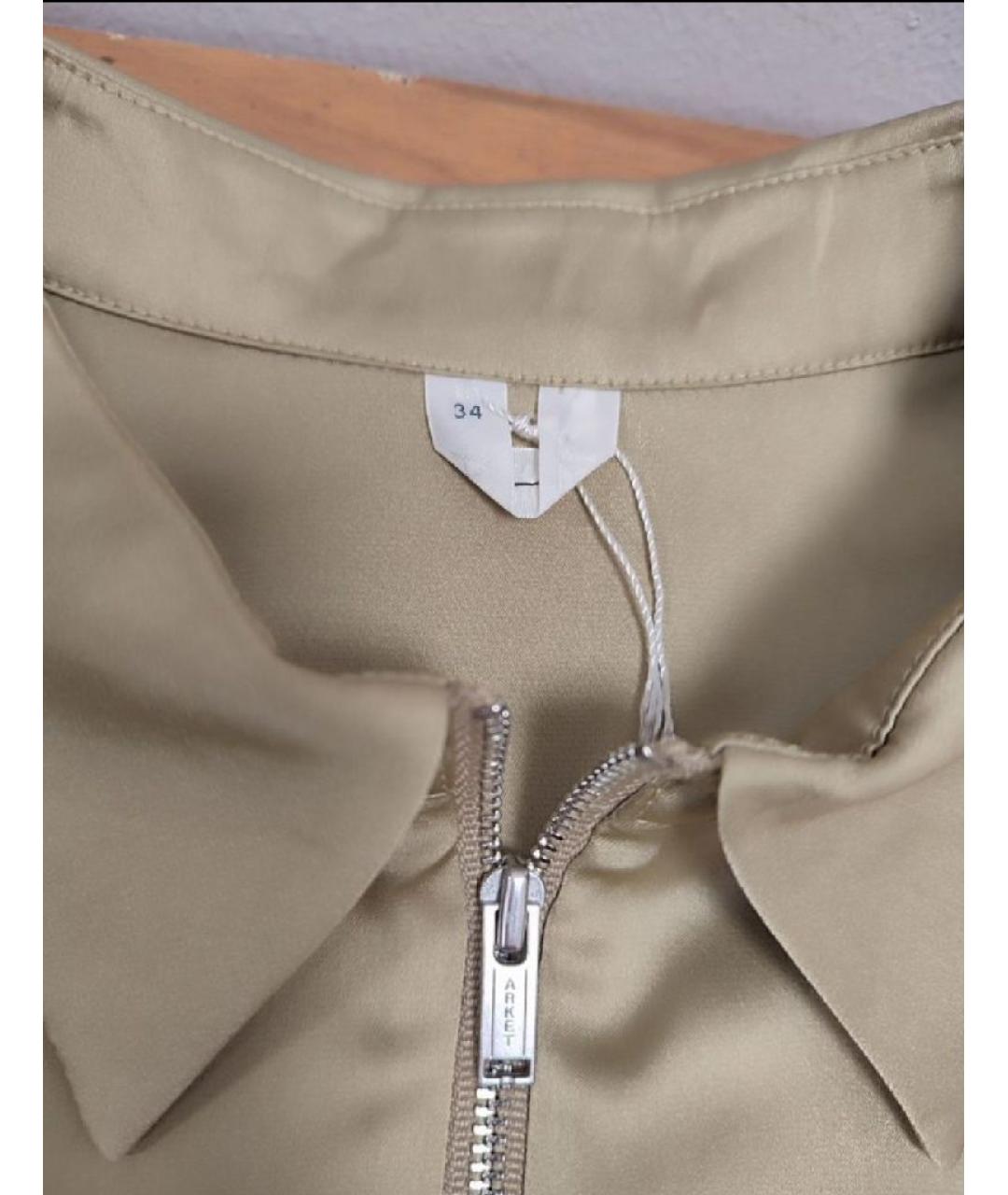 ARKET Золотая полиэстеровая блузы, фото 3