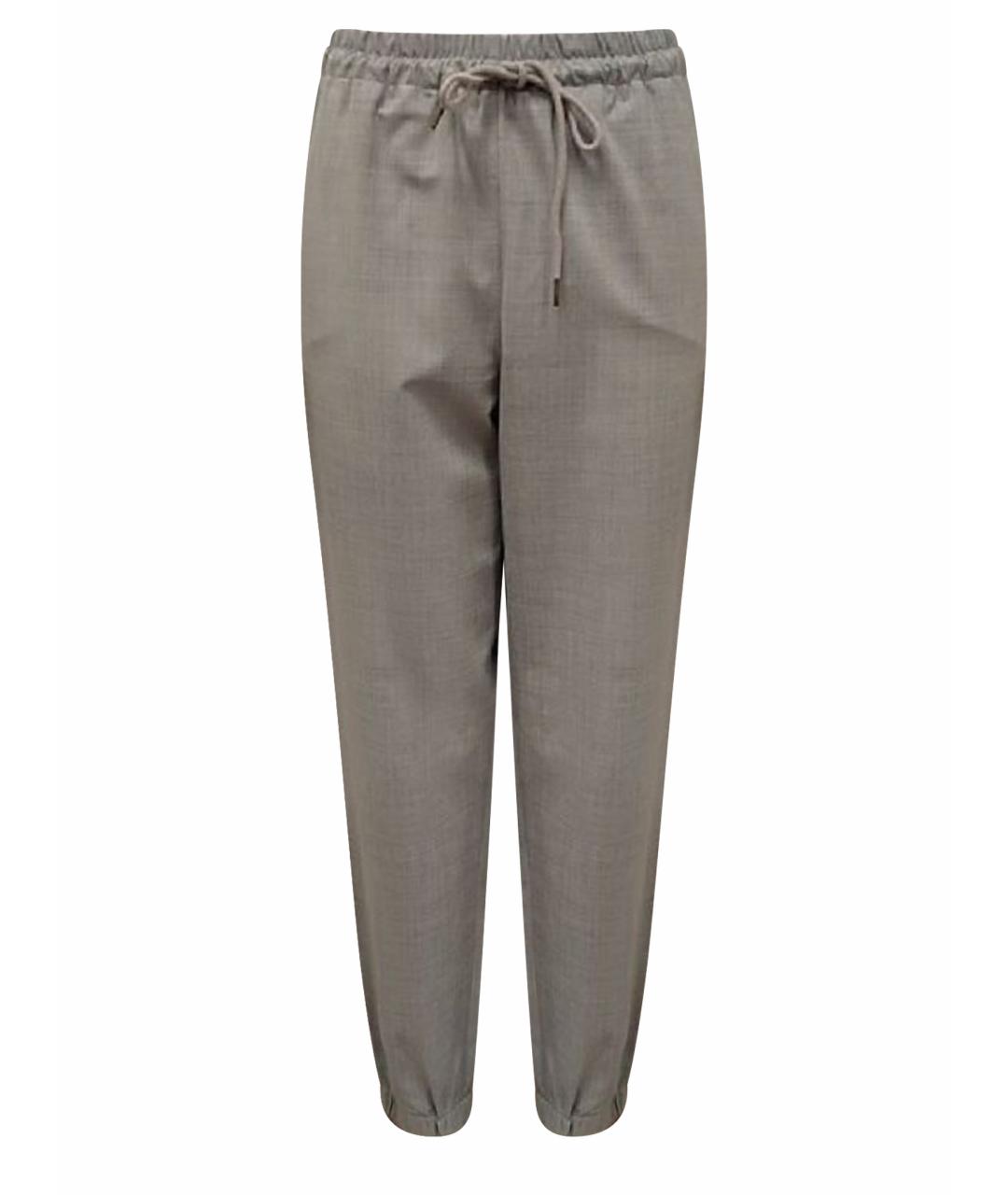 ARKET Серые шерстяные прямые брюки, фото 1