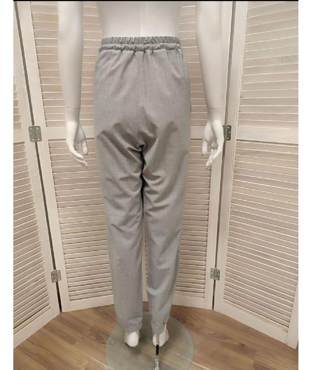 ARKET Серые шерстяные прямые брюки, фото 2