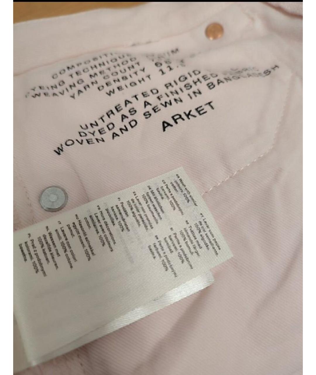 ARKET Розовые хлопковые прямые джинсы, фото 6