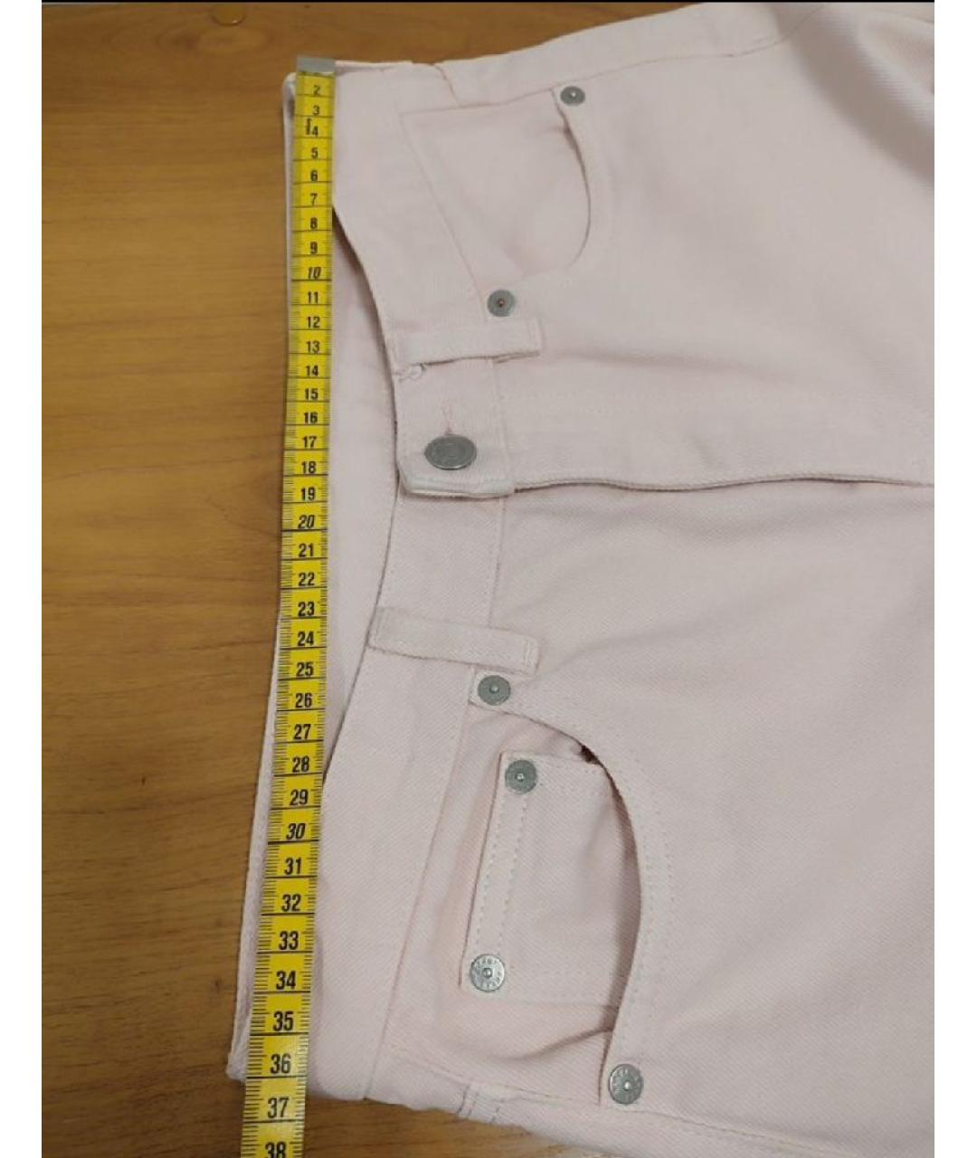 ARKET Розовые хлопковые прямые джинсы, фото 7