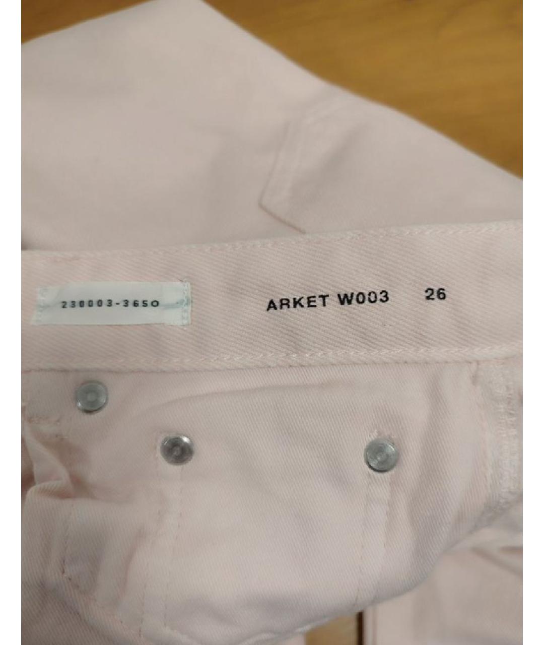 ARKET Розовые хлопковые прямые джинсы, фото 3