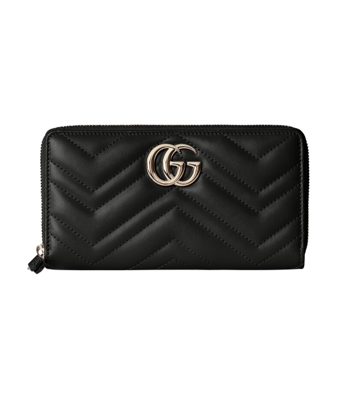 GUCCI Черный кожаный кошелек, фото 1