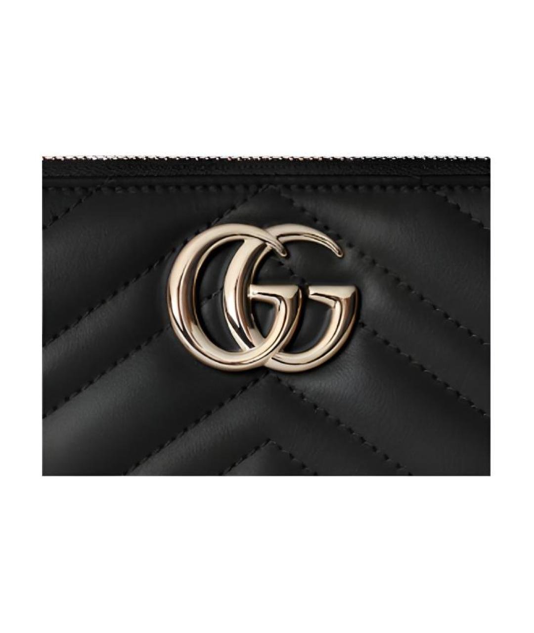 GUCCI Черный кожаный кошелек, фото 5