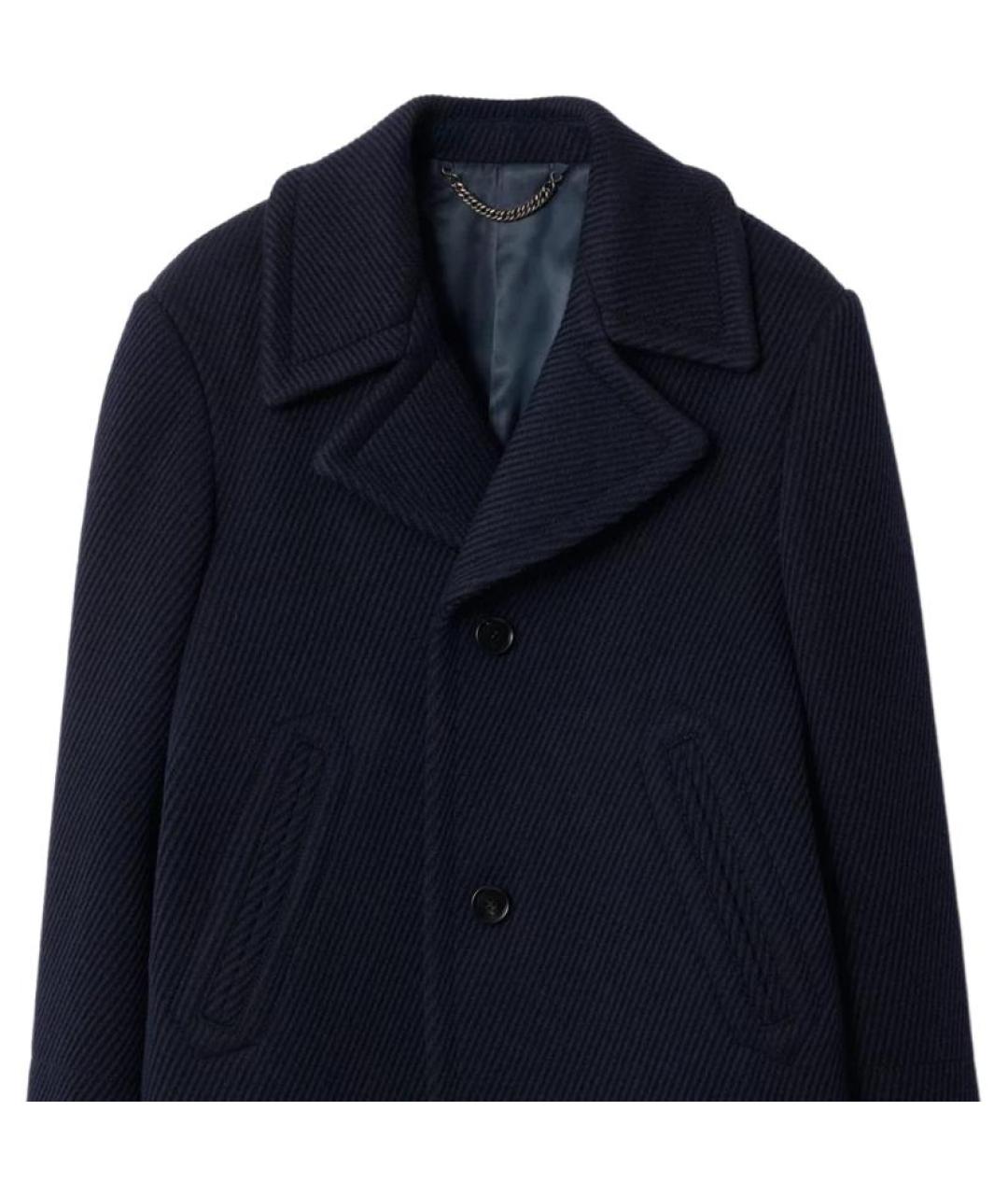 BURBERRY Темно-синее пальто, фото 4