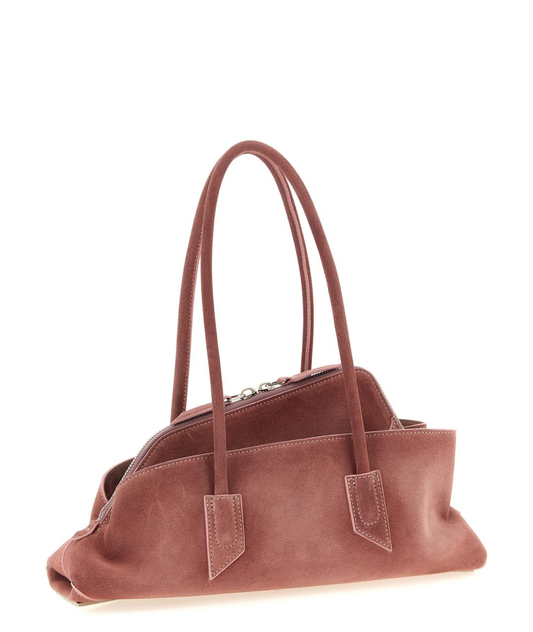 THE ATTICO Розовая замшевая сумка через плечо, фото 2