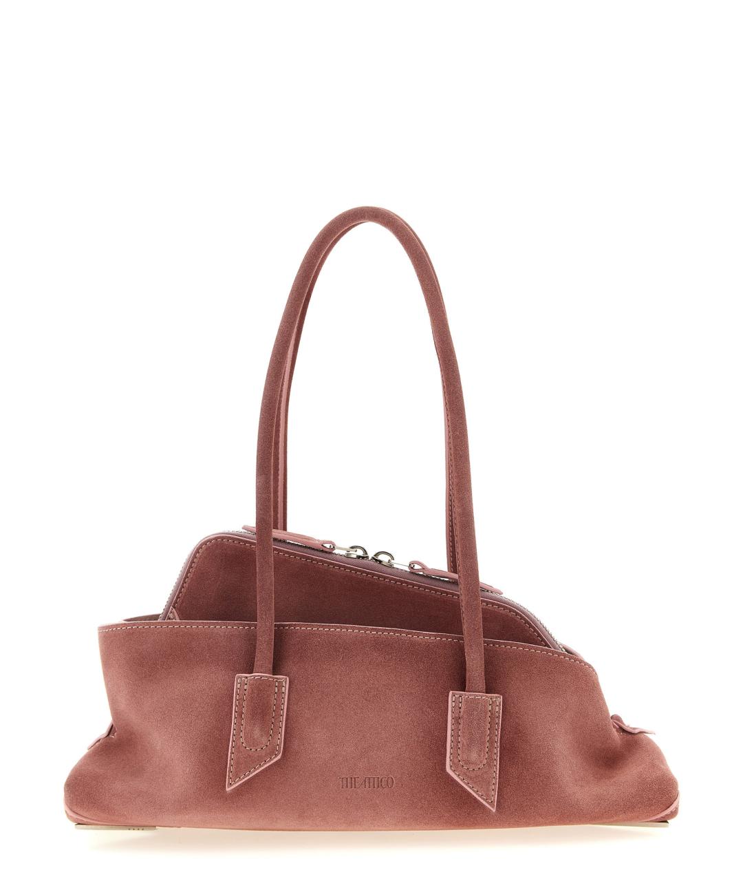 THE ATTICO Розовая замшевая сумка через плечо, фото 1