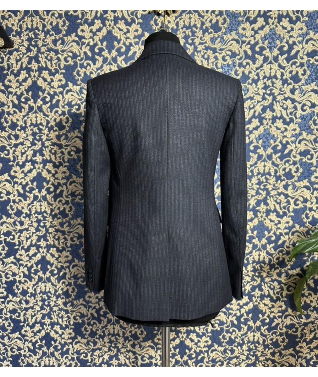 MAX MARA Темно-синий шерстяной жакет/пиджак, фото 2