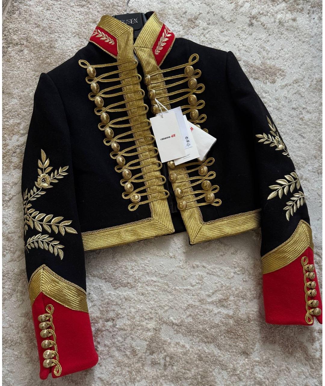 PACO RABANNE Черный шерстяной жакет/пиджак, фото 4