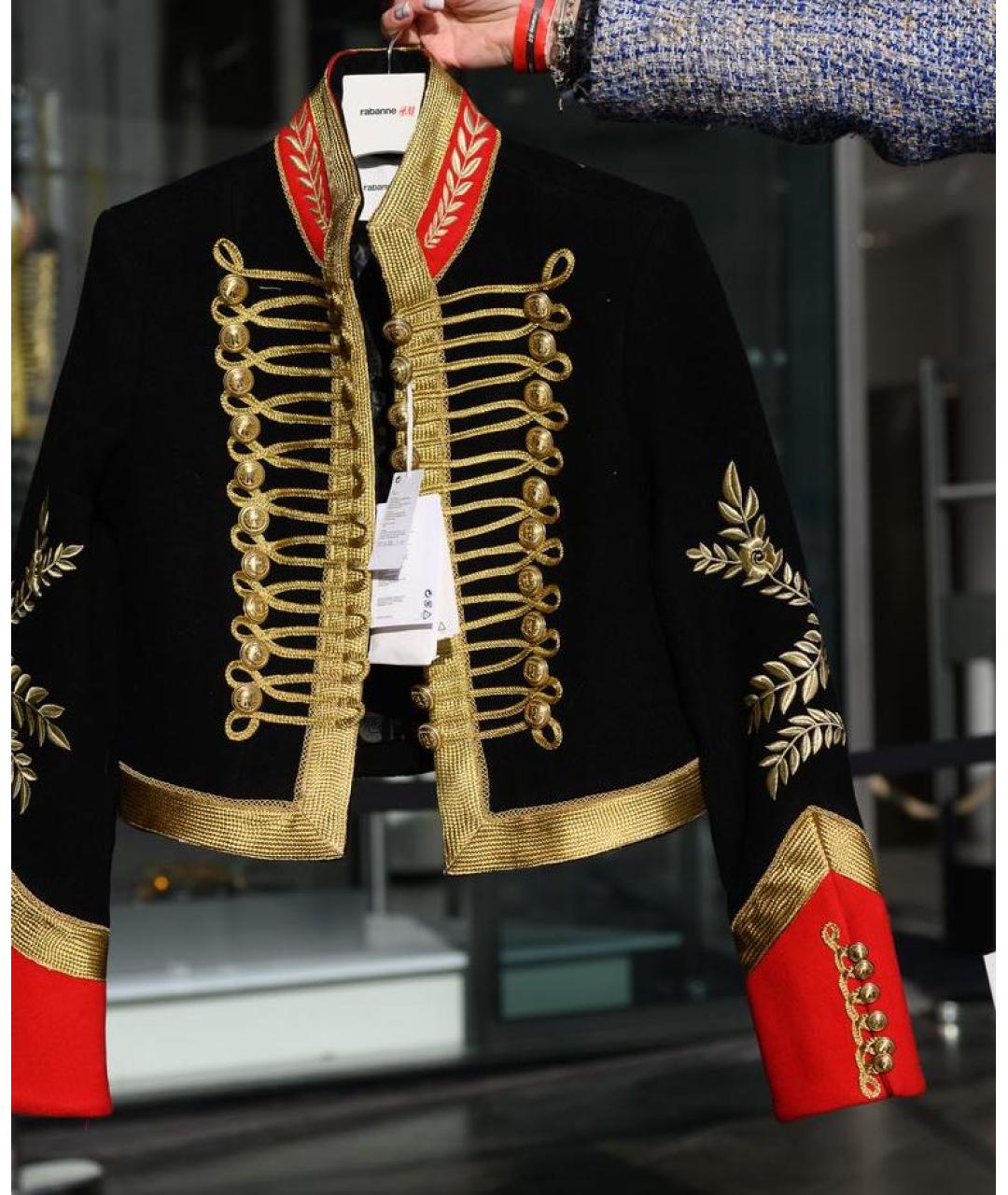 PACO RABANNE Черный шерстяной жакет/пиджак, фото 3