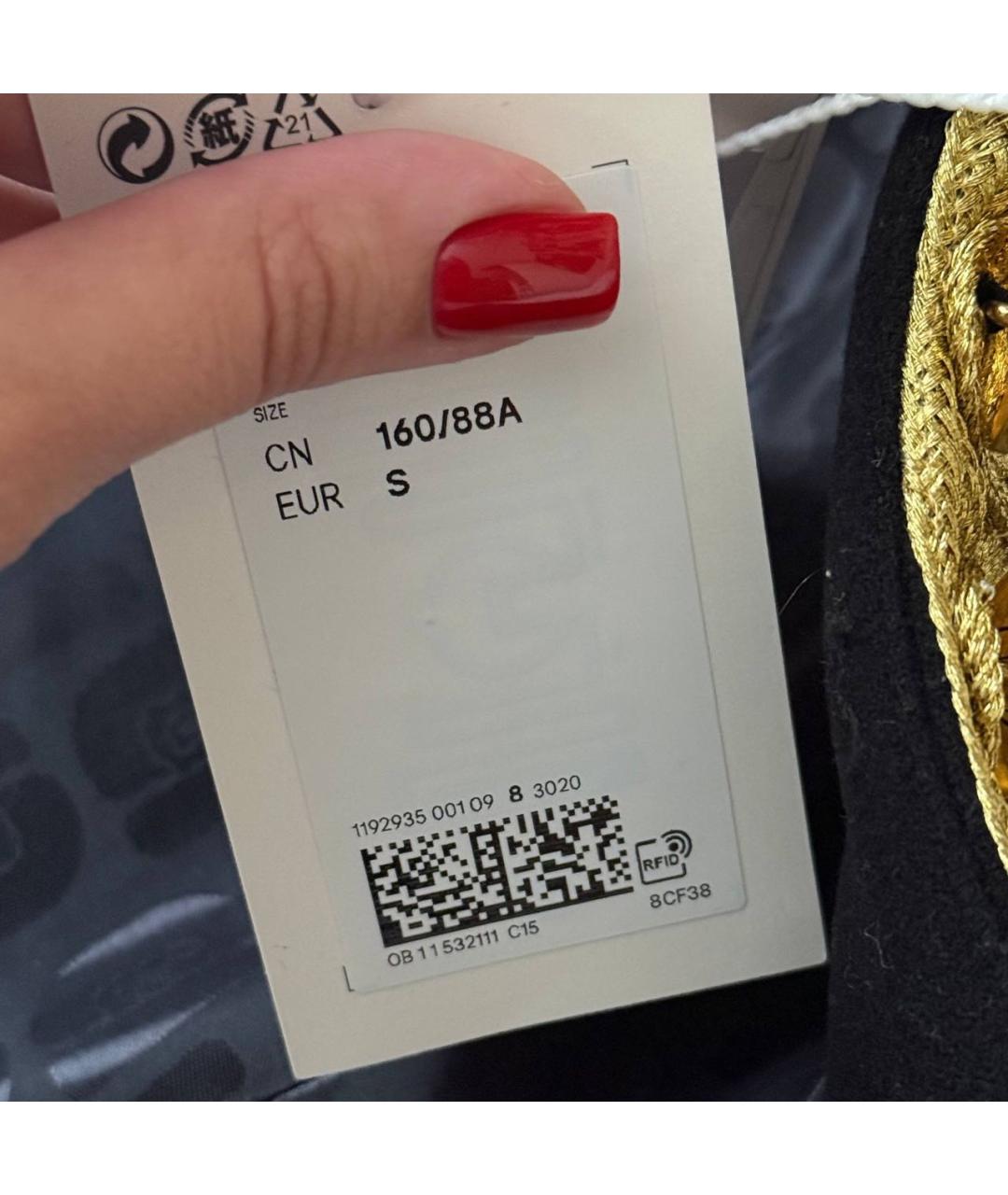 PACO RABANNE Черный шерстяной жакет/пиджак, фото 5