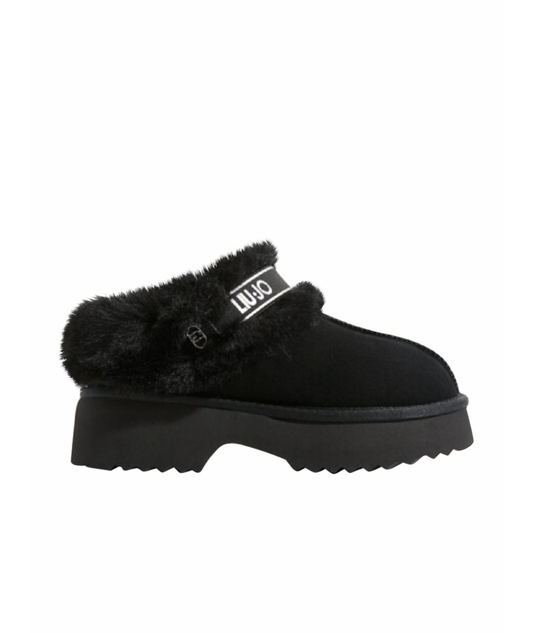 LIU JO Черные замшевые ботинки, фото 1