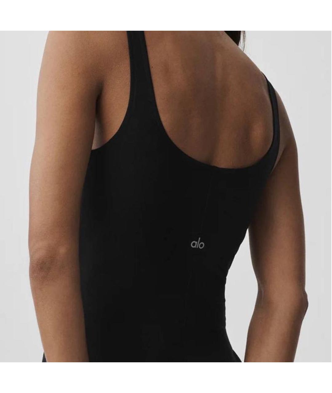 ALO YOGA Черный полиэстеровый сарафан, фото 2