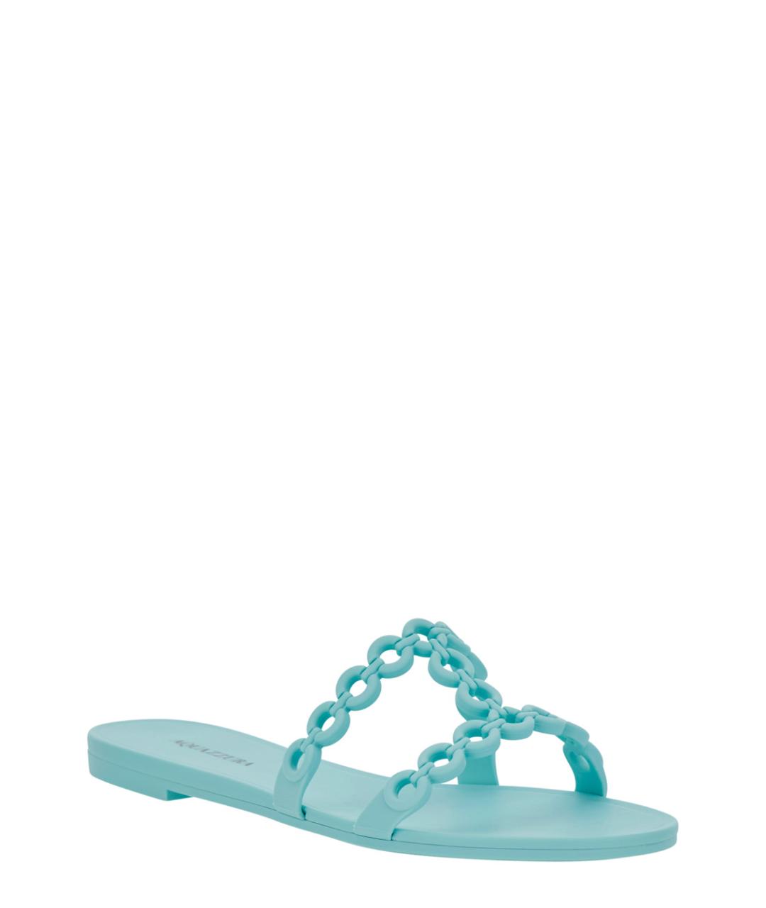 AQUAZZURA Голубые резиновые шлепанцы, фото 2