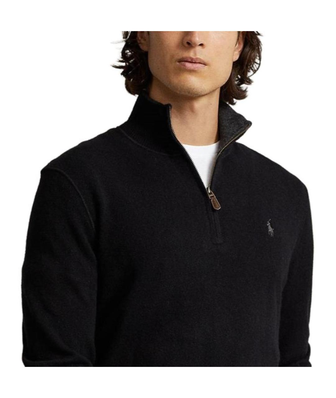 POLO RALPH LAUREN Черный кашемировый джемпер / свитер, фото 2