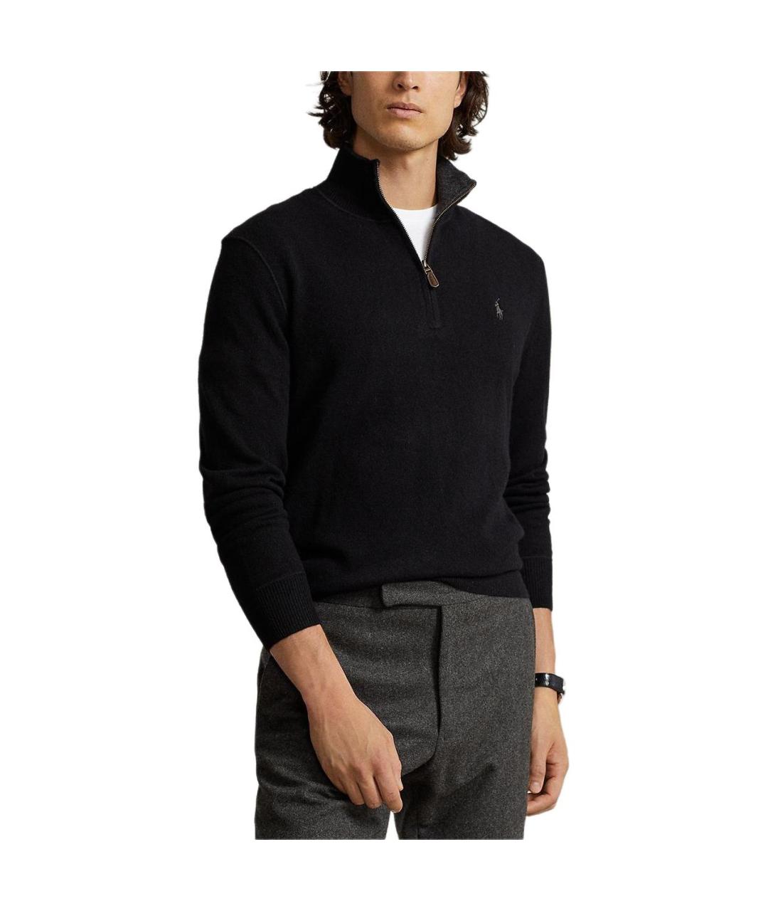POLO RALPH LAUREN Черный кашемировый джемпер / свитер, фото 1