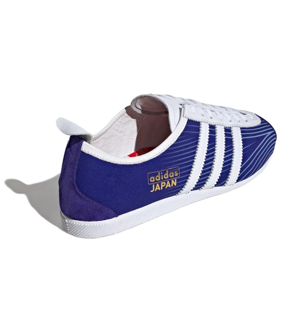 ADIDAS Синие кожаные кроссовки, фото 3