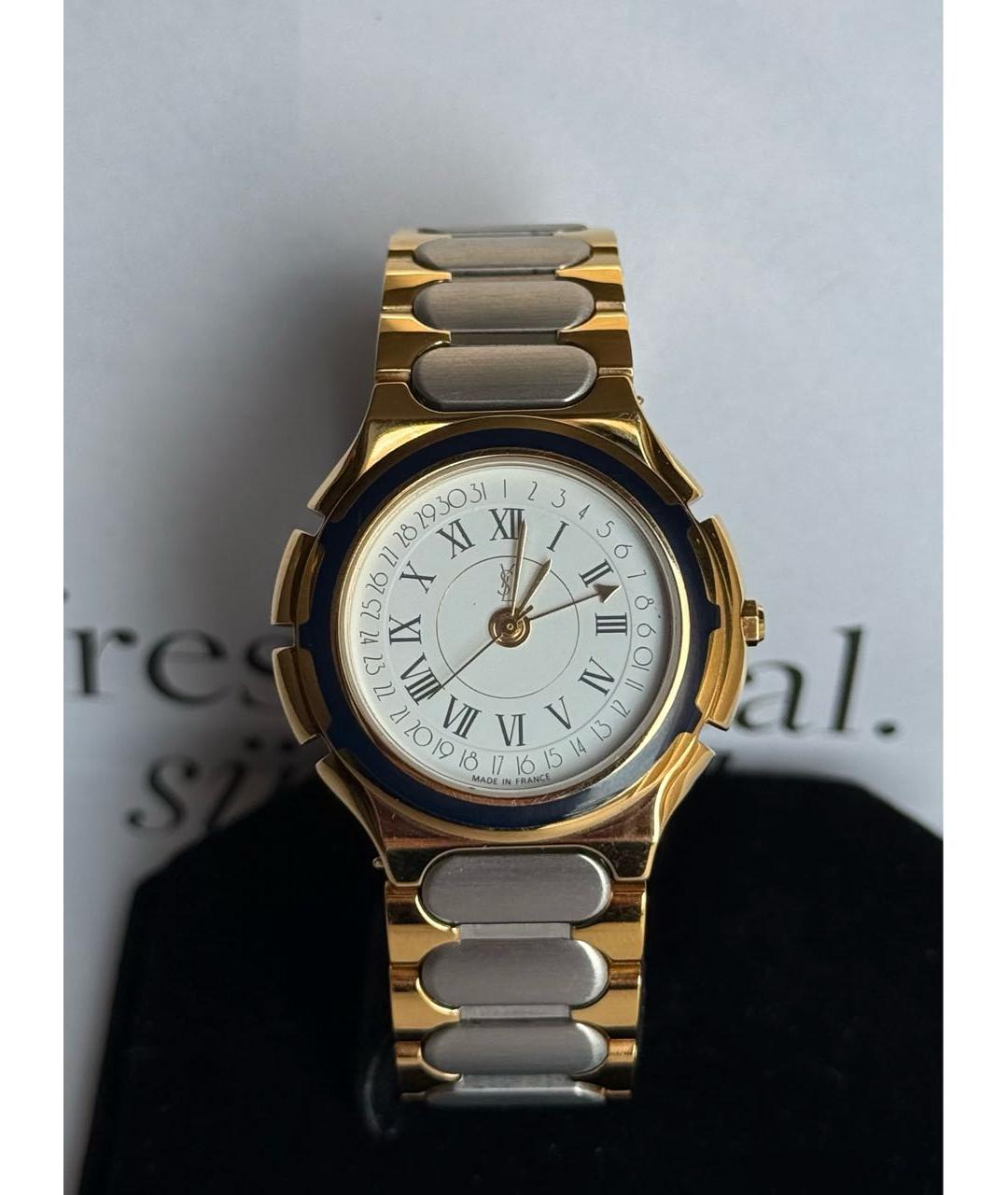 SAINT LAURENT Белые стальные часы, фото 9