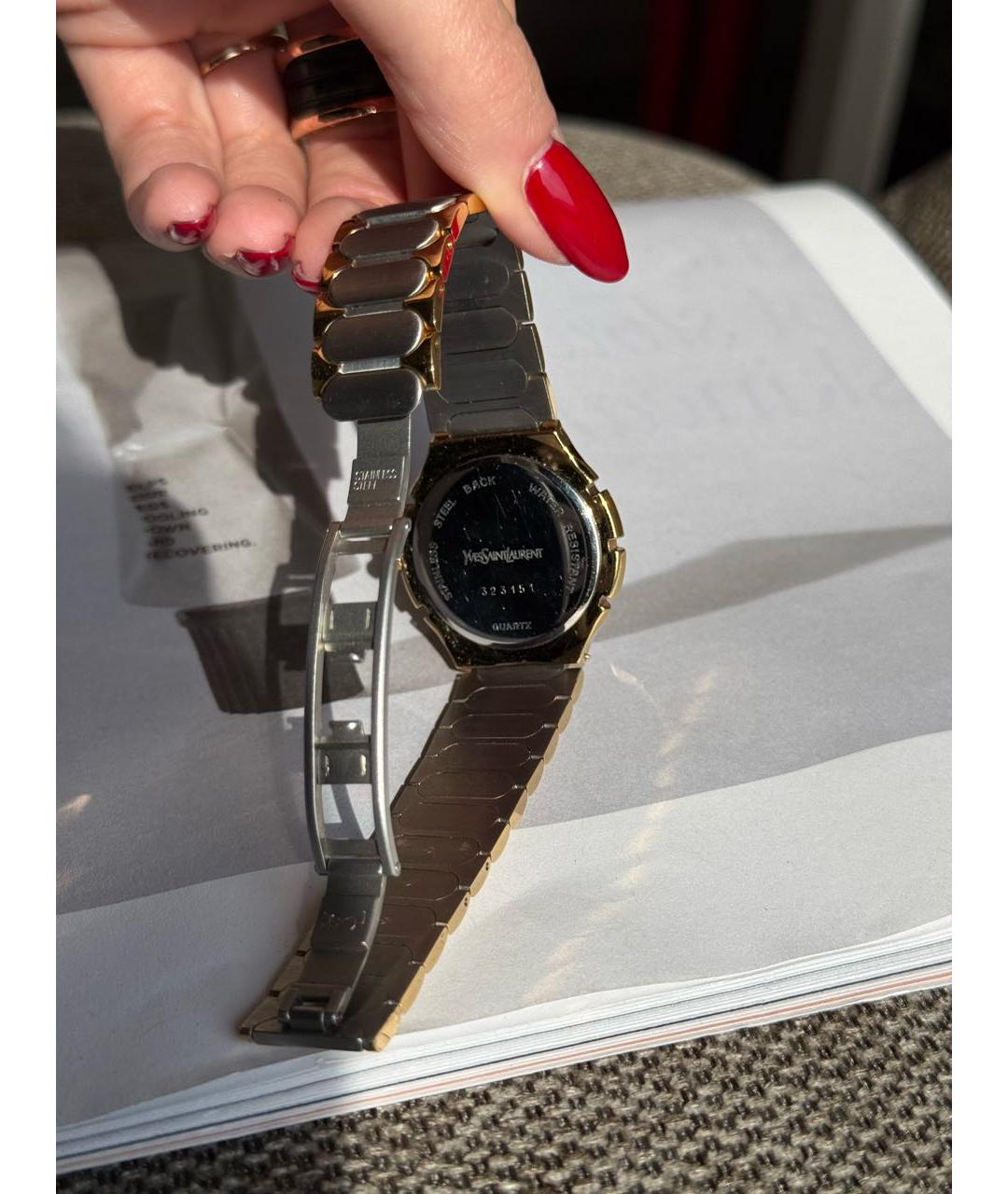 SAINT LAURENT Белые стальные часы, фото 2