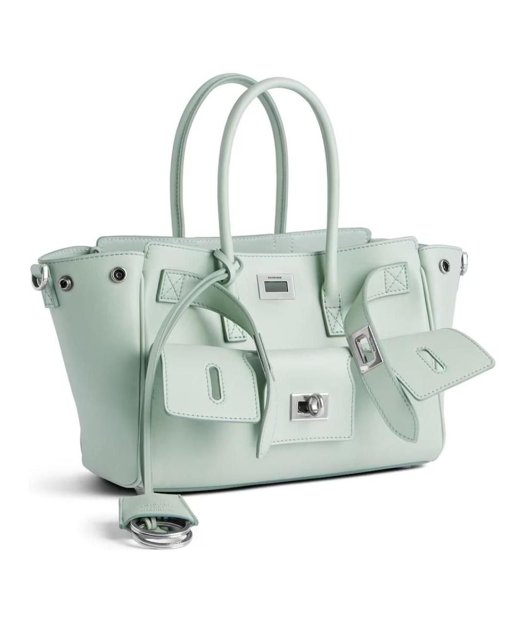 BALENCIAGA Зеленая кожаная сумка через плечо, фото 2