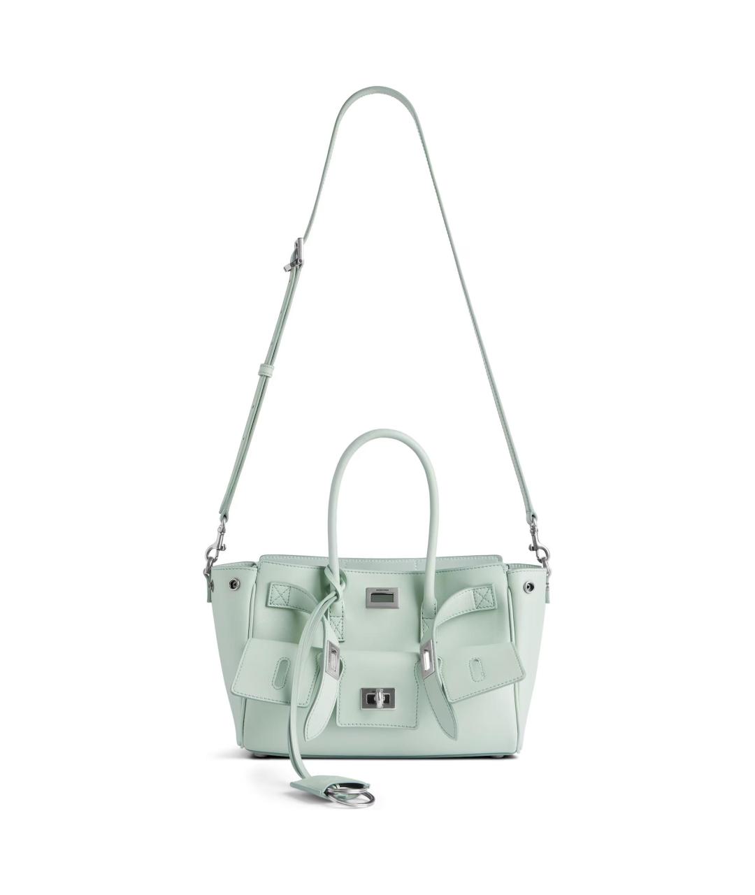 BALENCIAGA Зеленая кожаная сумка через плечо, фото 3