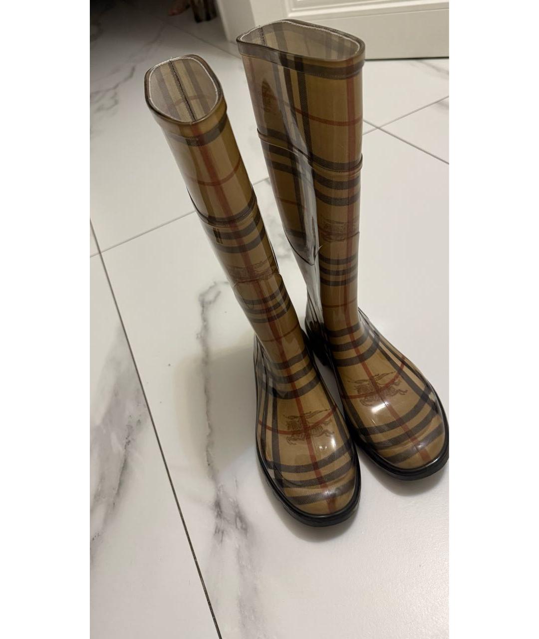 BURBERRY Хаки резиновые сапоги, фото 3