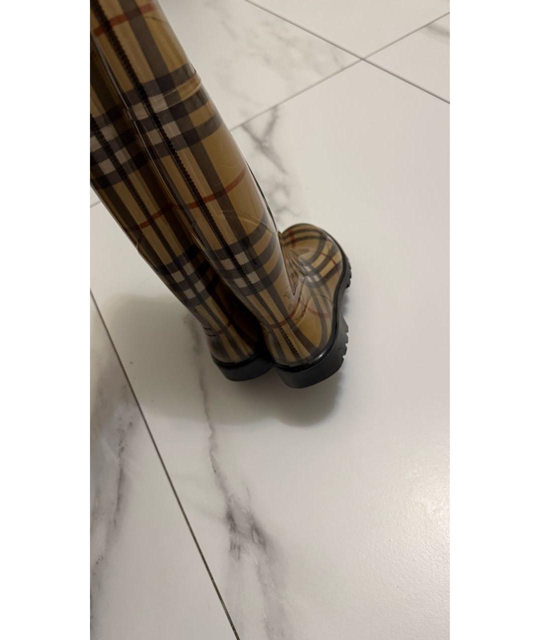 BURBERRY Хаки резиновые сапоги, фото 5
