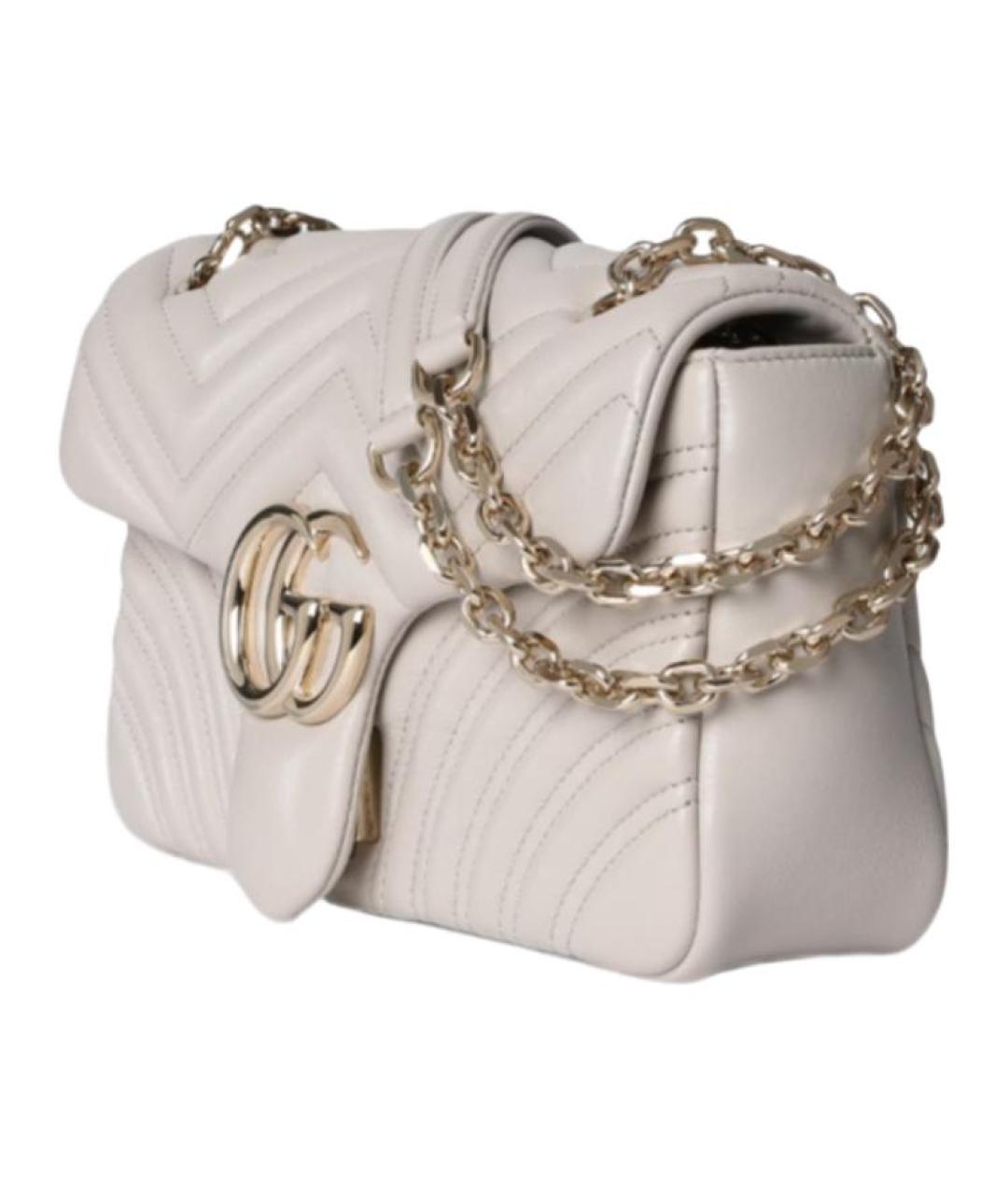 GUCCI Серая кожаная сумка через плечо, фото 2