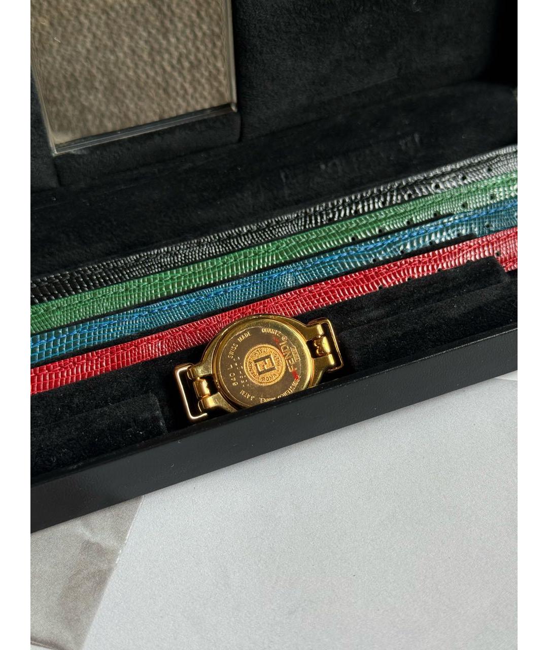 FENDI Золотые позолоченные часы, фото 3