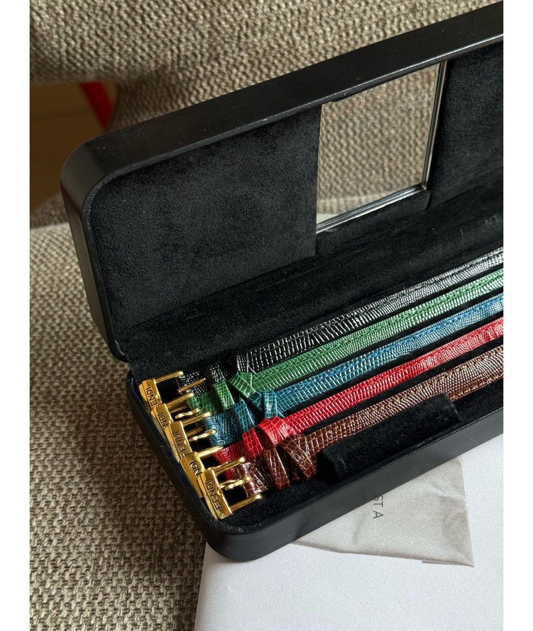 FENDI Золотые позолоченные часы, фото 7