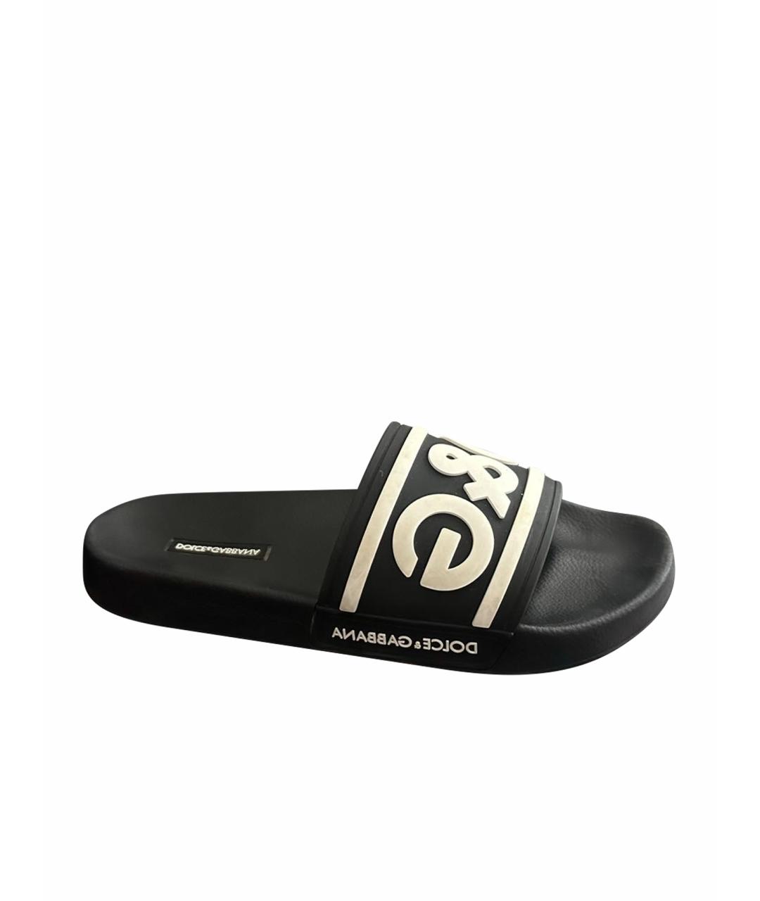 DOLCE&GABBANA Мульти шлепанцы, фото 1