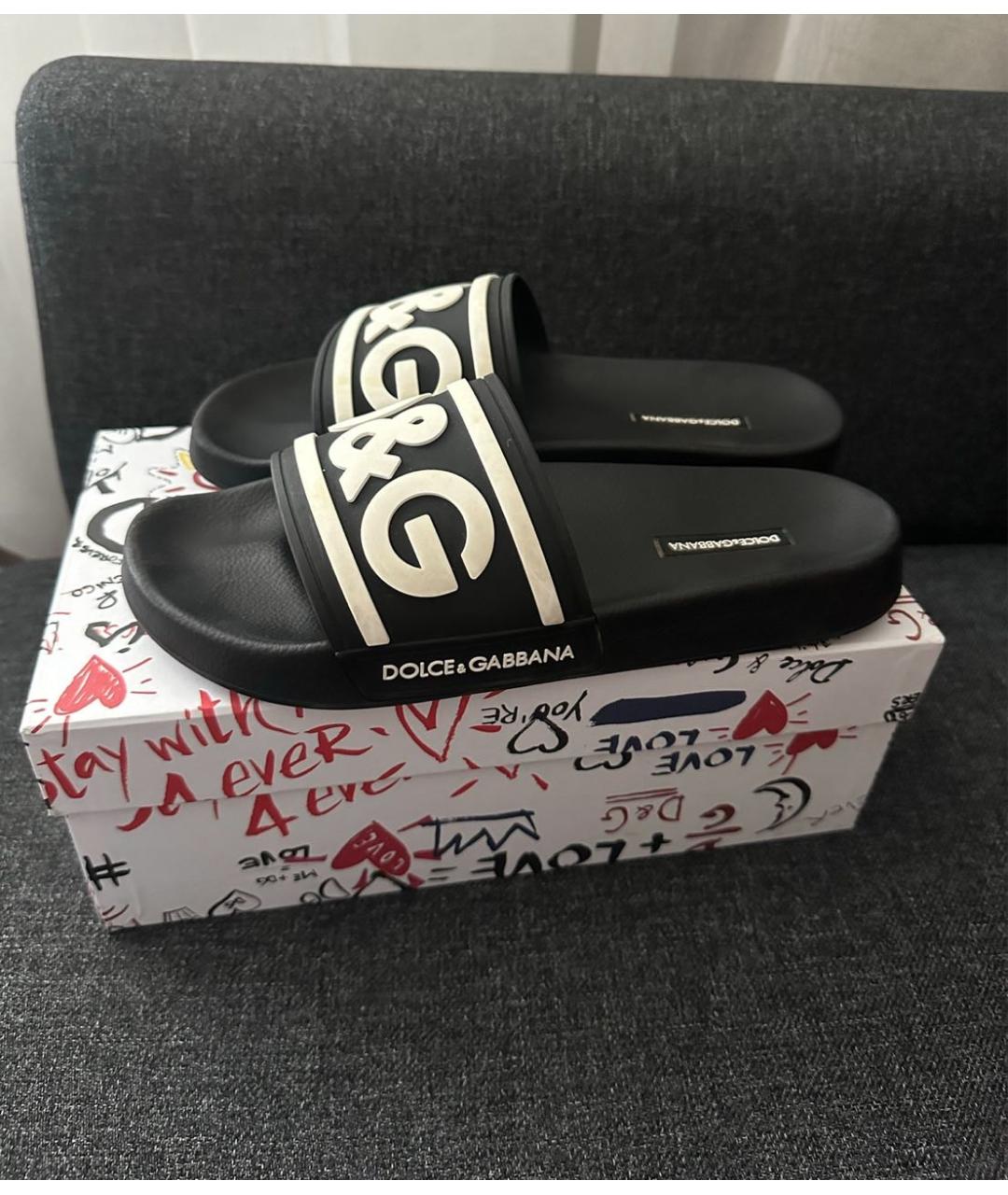 DOLCE&GABBANA Мульти шлепанцы, фото 8